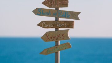 brown wooden road sign during daytime