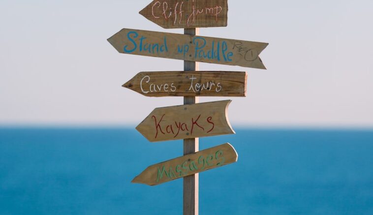 brown wooden road sign during daytime