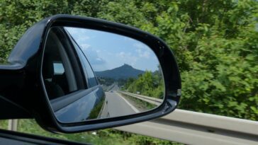 rearview mirror, exterior mirror, automobile