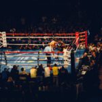 people watching boxing