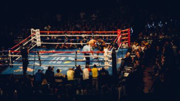 people watching boxing