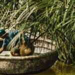 man in brown wicker basket