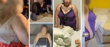 תצלום נשים שמנות שנתפסו בווילה במהלך מסיבת ילדה שמנה, אליה פרצה המשטרה, לאחר דיווח סוכנים סמויים כי מתקיים במקום סקס אסור